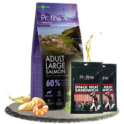 Profine - Profine Adult Large Somonlu Köpek Maması 12 Kg + 2 Adet Profine Köpek Ödülü