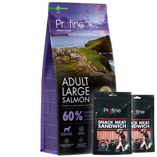 Profine Adult Large Somonlu Köpek Maması 12 Kg + 2 Adet Profine Köpek Ödülü - 1