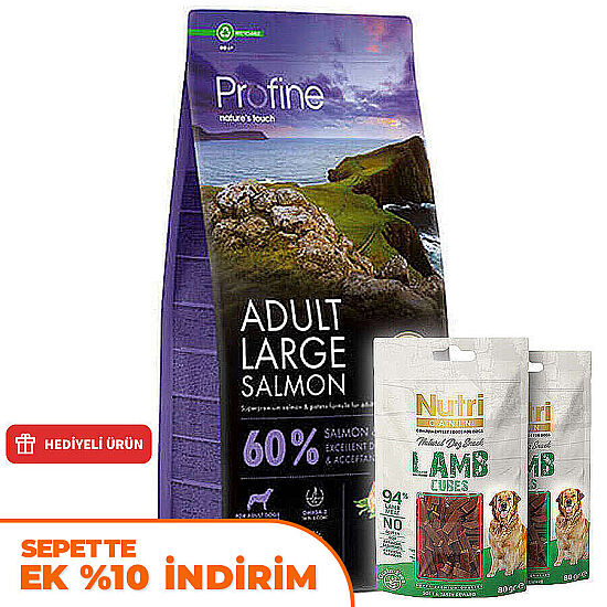 Profine Adult Large Somonlu Köpek Maması 12 Kg + 2 Adet Nutri Canin Köpek Ödülü - 1