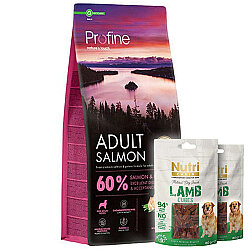 Profine Adult Somonlu Köpek Maması 12 Kg + 2 Adet Nutri Canin Köpek Ödülü - Profine