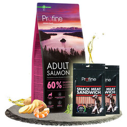 Profine - Profine Adult Somonlu Köpek Maması 12 Kg + 2 Adet Profine Köpek Ödülü