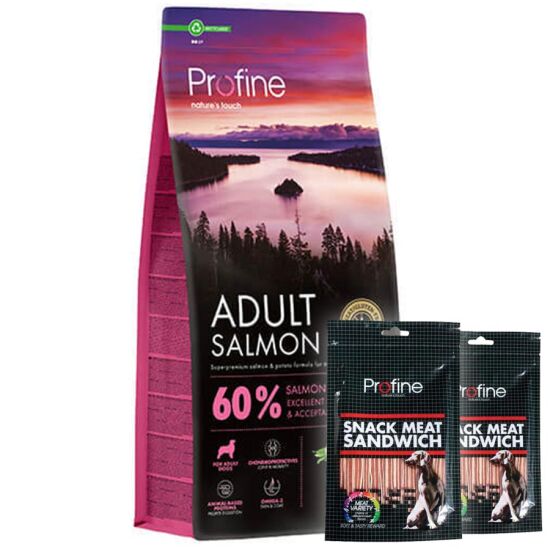 Profine Adult Somonlu Köpek Maması 12 Kg + 2 Adet Profine Köpek Ödülü - 1