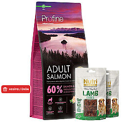 Profine Adult Somonlu Köpek Maması 12 Kg + 2 Adet Nutri Canin Köpek Ödülü - Profine