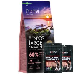Profine Junior Large Somonlu Yavru Köpek Maması 12 Kg + 2 Adet Profine Köpek Ödülü - Profine