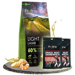 Profine - Profine Light Lamb Kuzu Etli Hipo-Alerjenik Köpek Maması 12 Kg + 2 Adet Profine Köpek Ödülü