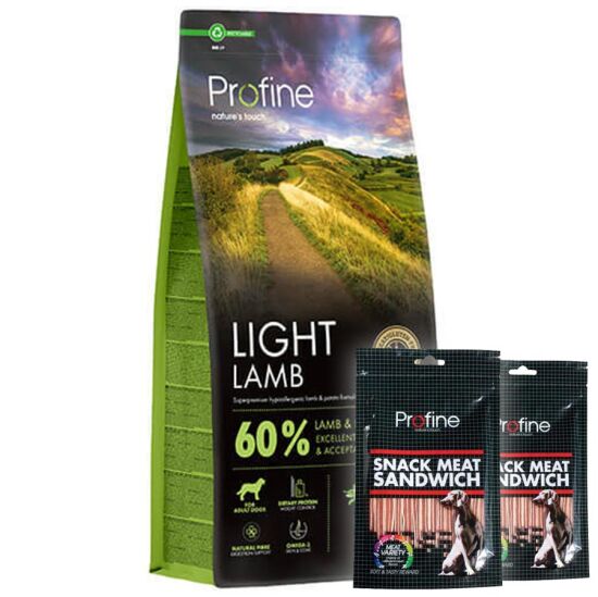 Profine Light Lamb Kuzu Etli Hipo Alerjenik Köpek Maması 12 Kg + 2 Adet Profine Köpek Ödülü - 1