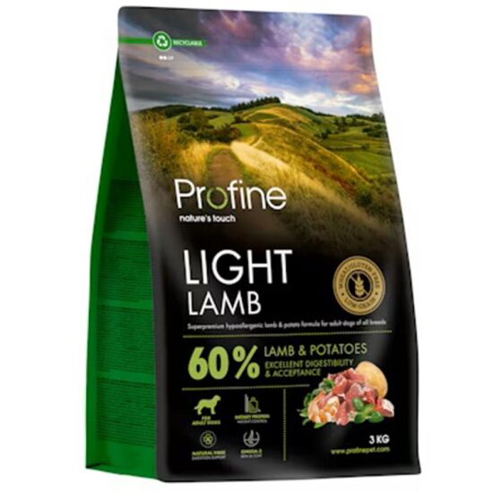 Profine Light Lamb Kuzu Etli ve Patates Hipo Alerjenik Köpek Maması 3 Kg - 1