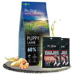 Profine - Profine Puppy Lamb Kuzu Etli Hipo-Alerjenik Yavru Köpek Maması 12 Kg + 2 Adet Profine Köpek Ödülü