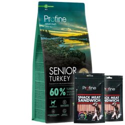 Profine Senior Hindi Eti ve Patates Yaşlı Köpek Maması 12 Kg + 2 Adet Profine Köpek Ödülü - Profine