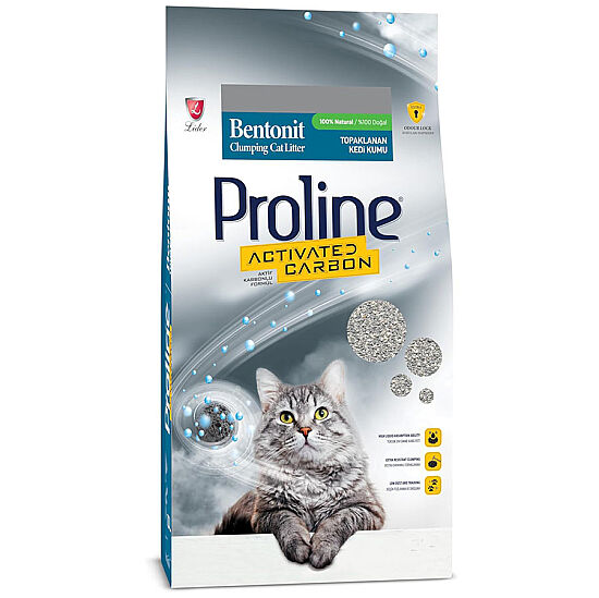 Proline Actived Carbon Topaklanan Doğal Kedi Kumu 10 Lt - 1