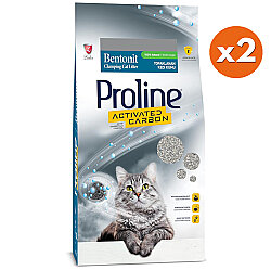 Proline Actived Carbon Topaklanan Doğal Kedi Kumu 10 Lt x 2 Adet - ProLine