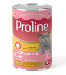 ProLine - Proline Tavuk Etli ve Ciğerli Pate Et Parçalı Kedi Konservesi 395 Gr