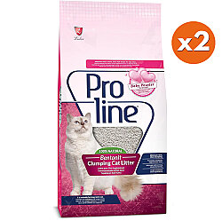 Proline Doğal Topaklanan Baby Powder Kokulu Kedi Kumu 10 Lt x 2 Adet - ProLine