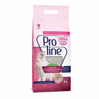 Proline Doğal Topaklanan Baby Powder Kokulu Kedi Kumu 5 Lt