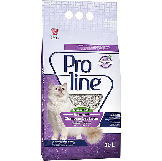 Proline Doğal Topaklanan Lavanta Kokulu Kedi Kumu 10 Lt - 1
