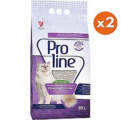 Proline Doğal Topaklanan Lavanta Kokulu Kedi Kumu 10 Lt x 2 Adet - ProLine