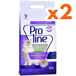 ProLine - Proline Doğal Topaklanan Lavanta Kokulu Kedi Kumu 10 Lt x 2 Adet
