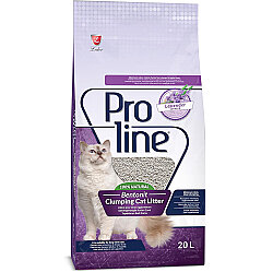Proline Doğal Topaklanan Lavanta Kokulu Kedi Kumu 20 Lt - ProLine