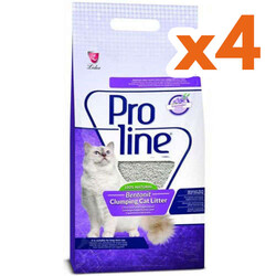 Proline Doğal Topaklanan Lavanta Kokulu Kedi Kumu 5 Lt x 4 Adet - ProLine