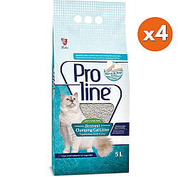 Proline Doğal Topaklanan Marsilya Kokulu Kedi Kumu 5 Lt x 4 Adet - ProLine