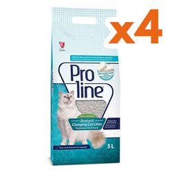 Proline Doğal Topaklanan Marsilya Kokulu Kedi Kumu 5 Lt x 4 Adet - ProLine
