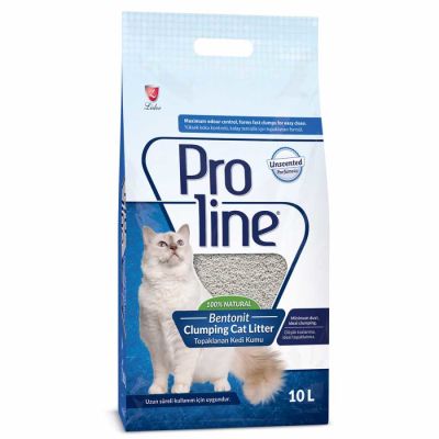 Proline Doğal Unscented Topaklanan Kokusuz Kedi Kumu 10 Lt