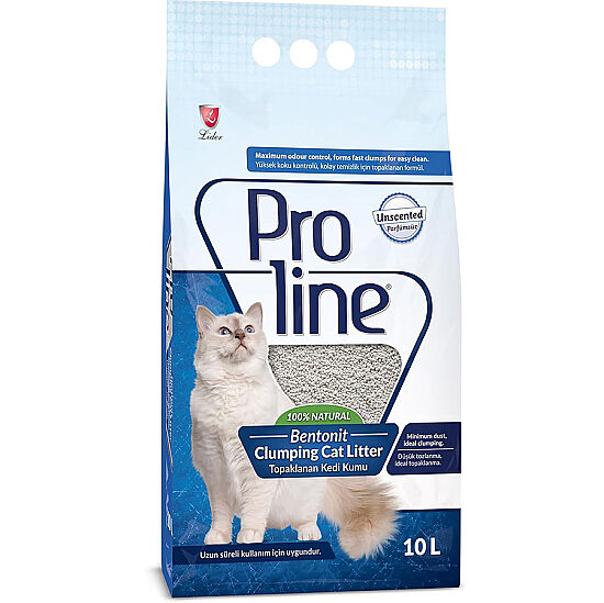 Proline Doğal Unscented Topaklanan Kokusuz Kedi Kumu 10 Lt x 2 Adet - 2