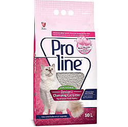 Proline Kalın Taneli Doğal Topaklanan Baby Powder Kokulu Kedi Kumu 10 Lt - ProLine