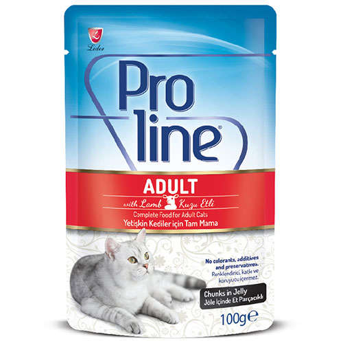 Proline Kuzu Etli Jole Icinde Et Parcacikli Kedi Yas Mamasi 100 Gr Kedi Yas Mamalari Proline