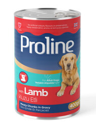 ProLine - Proline Kuzu Etli Sos İçinde Et Parçalı Köpek Konservesi 400 Gr