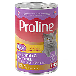 Proline Kuzu Etli ve Havuçlu Pate Et Parçalı Kedi Konservesi 395 Gr - ProLine