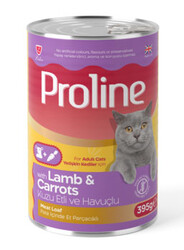 ProLine - Proline Kuzu Etli ve Havuçlu Pate Et Parçalı Kedi Konservesi 395 Gr