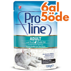 Proline Ördek Etli Jöle İçinde Et Parçalı Kedi Yaş Maması 100 Gr - 6 Al 5 Öde - ProLine