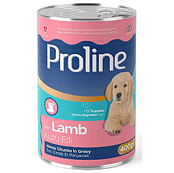 Proline Puppy Kuzu Etli Soslu Et Parçalı Yavru Köpek Konservesi 400 Gr - ProLine