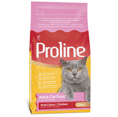 ProLine Renkli Taneli Yetişkin Kedi Maması 1,2 Kg