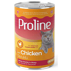 Proline Tavuk Etli Sos İçinde Et Parçalı Kedi Konservesi 400 Gr - ProLine
