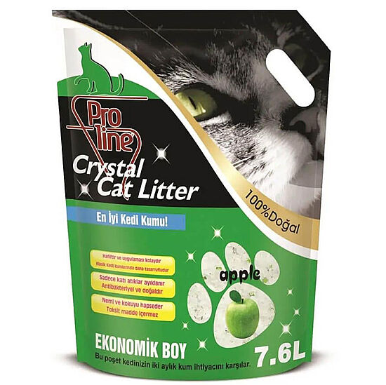Proline Tozsuz Elma Aromalı Silika Kedi Kumu 7,6 Lt - 1