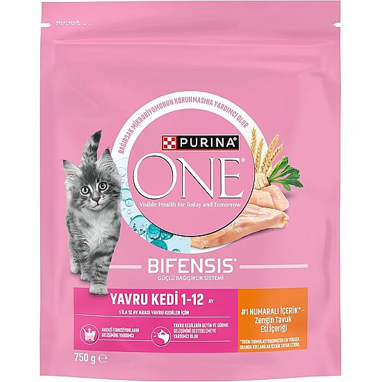 Purina One Kitten Tavuk Etli Yavru Kedi Maması 750 Gr - 1