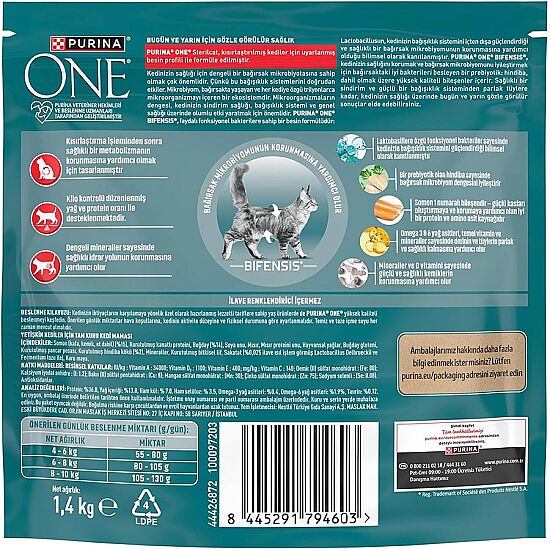 Purina One SterilCat Somonlu Kısırlaştırılmış Kedi Maması 1,4 Kg - 3