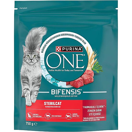Purina One SterilCat Sığır Etli Kısırlaştırılmış Kedi Maması 750 Gr - 1