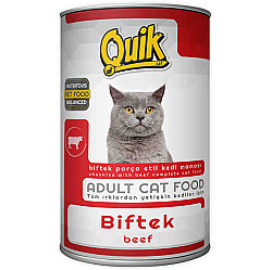 Quik Adult Biftekli Yetişkin Kedi Konservesi 415 Gr - Quik