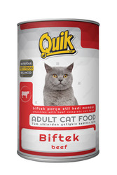 Quik - Quik Adult Biftekli Yetişkin Kedi Konservesi 415 Gr