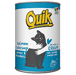 Quik Adult Somon ve Karidesli Yetişkin Kedi Konservesi 415 Gr - Quik