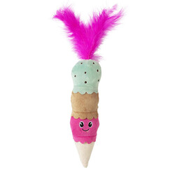 Quirky Kitty - Quirky Kitty Ice Cream Kicker Matatabili Hışırtılı Kedi Oyuncağı