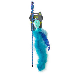 Quirky Kitty - Quirky Kitty Nifty Narwhal Kedi Otlu Hışırtılı ve Tüylü Kedi Oltası