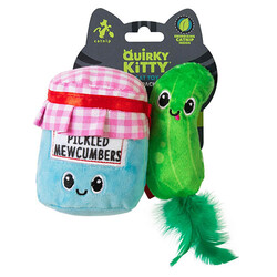 Quirky Kitty - Quirky Kitty Pickled Mewcumber Kedi Otlu ve Matatabili 2 li Kedi Oyuncağı