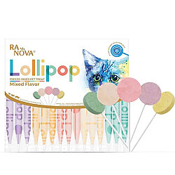 Ranova Karışık Lezzetli Dondurularak Kurutulmuş Kedi Ödülü Lolipop 1.4 Gr – 15 Li Paket - Ranova