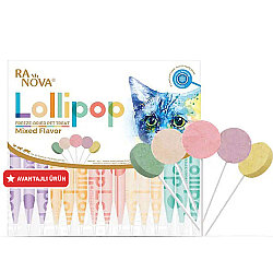 Ranova Karışık Lezzetli Dondurularak Kurutulmuş Kedi Ödülü Lolipop 1.4 Gr – 15 Li Paket - Ranova