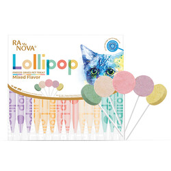 Ranova Karışık Lezzetli Dondurularak Kurutulmuş Kedi Ödülü Lolipop 1.4 Gr – 15 Li Paket - Thumbnail