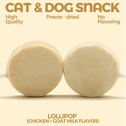 Ranova Keçi Sütlü Dondurularak Kurutulmuş Kedi Ödülü Lolipop 1.4 Gr - Thumbnail